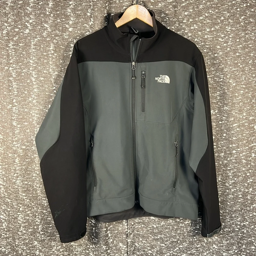 The North Face Men's Apex Bionic Black & Grey Zip Up Jacket Sz Med